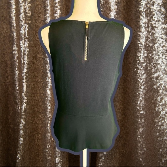 NWT J. Crew Factory Navy Blue Cotton Sleeveless Peplum Top Size Medium - Picture 6 of 9